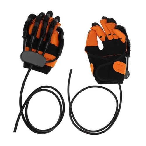 Rehabilitation Robot Gloves, XS/M/L Sizes, Finger Rehabilitation Trainer Replacement Gloves, Resin Fiber Gas Valve Robot Splint Gloves for Stroke, Lef