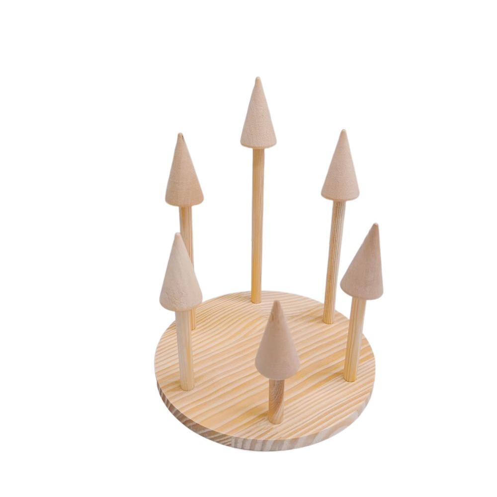 Wood Finger Rings Holder Modern Ring Storage Rack Bangle Storage Tray  Bracelets Necklace Earrings