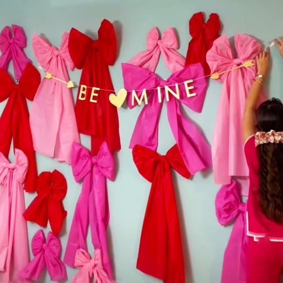 5Pcs 24" Large Bow Plastic Decorative Bow for Gift Wrapping Anniversary Wedding