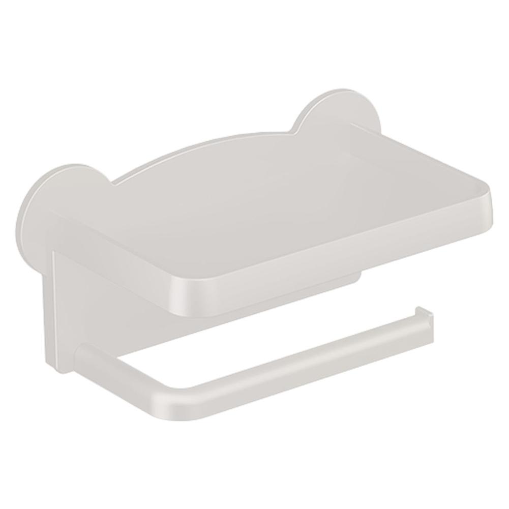 Paper Roll Toilet Paper Holder Wall Mounted Self-Adhesive Anti Rust Waterproof Belt Storage Tray Kitchen Tissue Holder