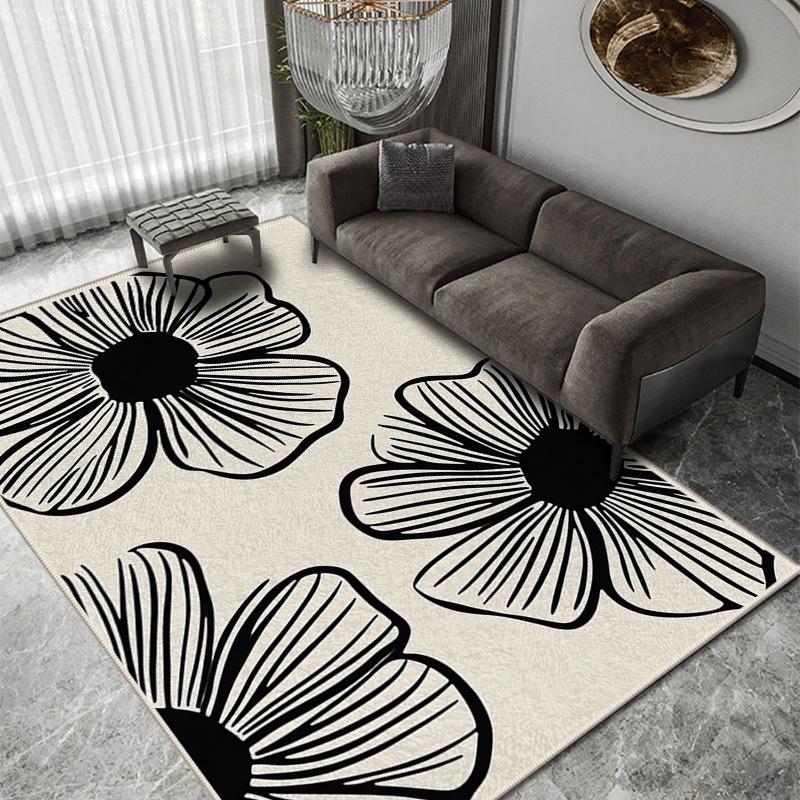 Imitated Cashmere Wabi-Sabi Light Luxury Thick Coffee Table Blanket Ins Cream Style Modern Simple Sofa Floor Mat Carpet Living Room