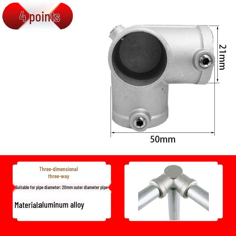 20/25/32mm Stahlrohrverbinder: Verzinkter 6-Punkt Rundbogen-Verbindungsbefestiger