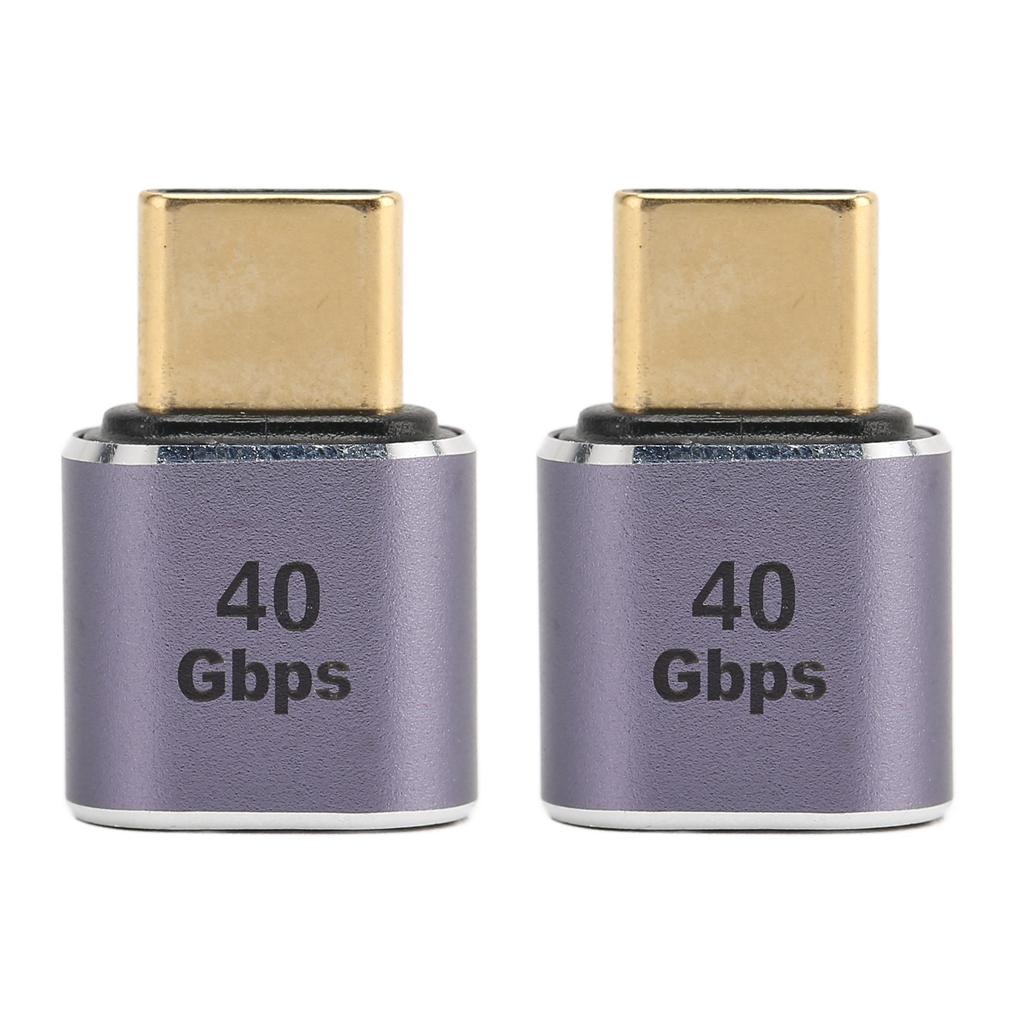2 Pcs USB C Male to Female Adapter Right Angle 90 Degree PD 100W 40Gbps 8K60Hz HD Type C Male to