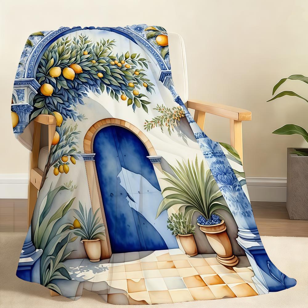 Refreshing Lemon themed Blanket Soft Throw Blanket for Home Bedroom Bed Sofa Picnic Travel Office Rest Cover Blanket Gift