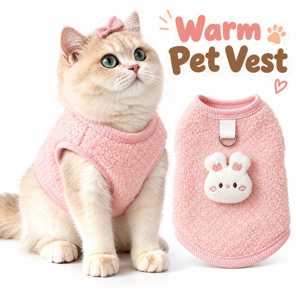 Warm Plush Cat Clothes Soft Small Dog Sweate Cute Pet Clothes Small Pet