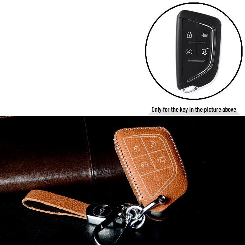 Cadillac CT4/CT5/CT6/XTS/XT4/XT5/XT6 Cowhide Key Case Cover with Buckle