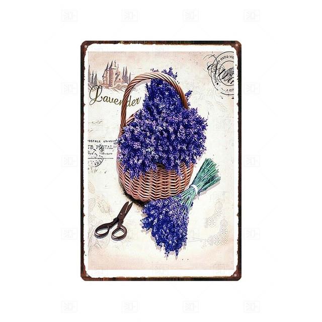 Letrero De Taño De Metal Para Jardín, Hermosas Flor