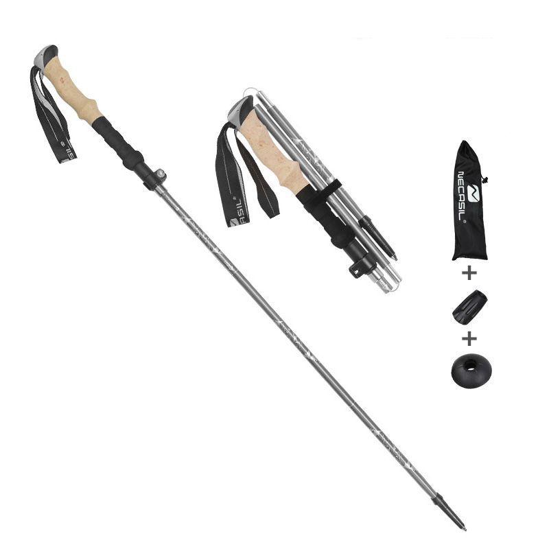 NECASIL N88 Anti-Slip Trekking Pole 33-125 CM Aluminum Alloy Folding Hiking Walking Stick