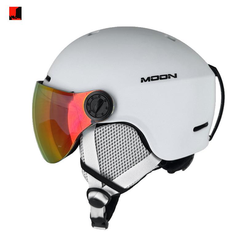 Unisex Skihelm mit Skibrille: Asiatische Passform, Stoßfest, Integrierte Formgebung für Rad- und Bergsicherheit