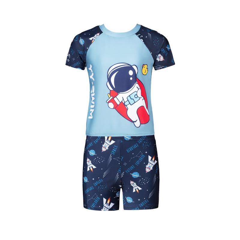 YouYou Boys' Quick-Dry 6-Piece Split Swimsuit Set