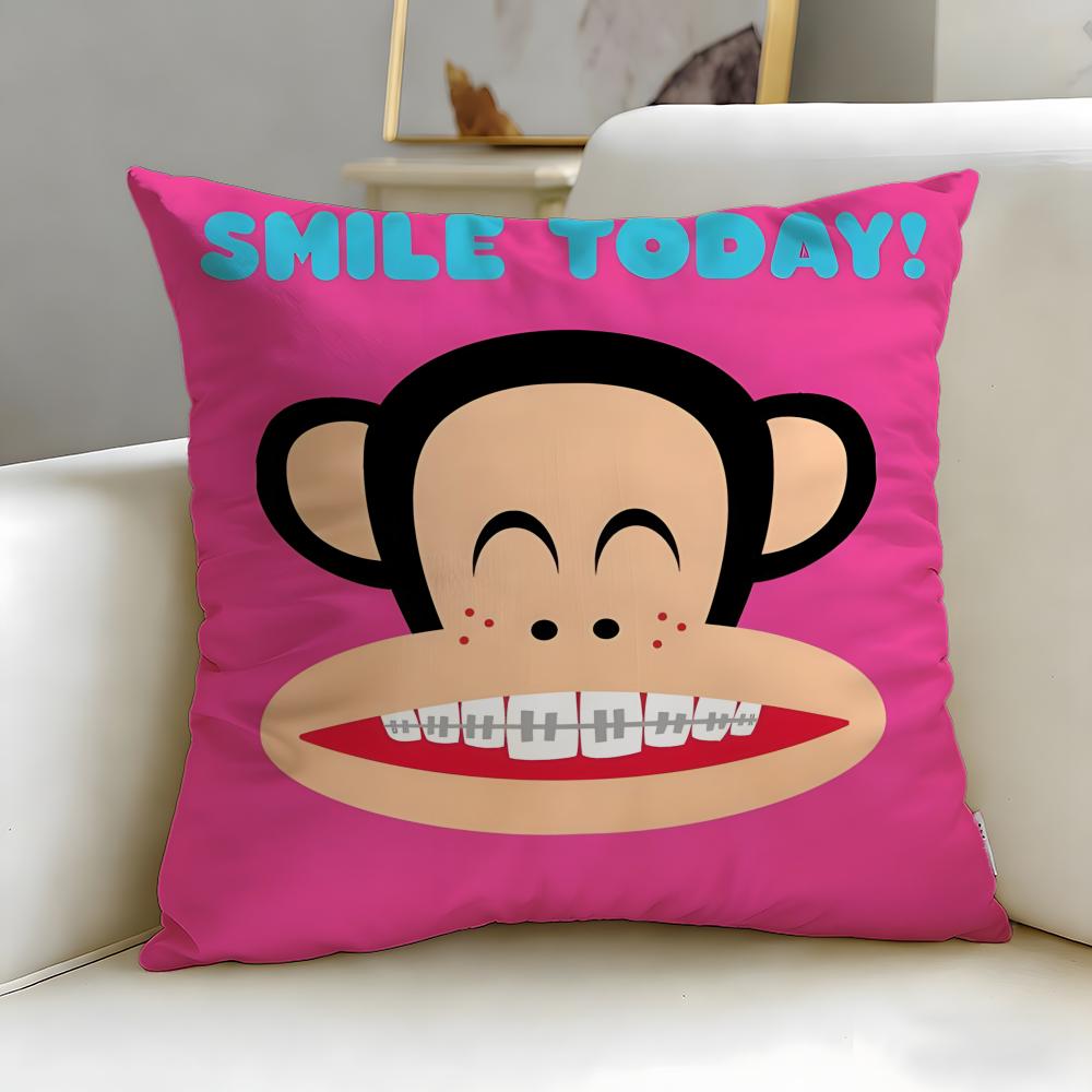 classic brand Paul Frank Cushion Cover Soft  EasyWash Pillow Case  Versatile for Couch Bed Travel and Office