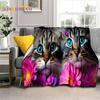 Persian Cat,Cute Calico Cat,Ragdoll Cartoon Soft Flannel Blanket for Beds Bedroom Sofa Picnic,Throw Blanket for Outdoors Leisure