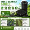 Polypropylene Weed Barrier Fabric Black Woven Grow Mulch Film  Driveway Control