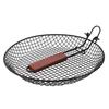 Perforated Steel Carbonl Grill Basket Foldable Grilled Vegetable Net Barbecue Pan  Camping Cooking