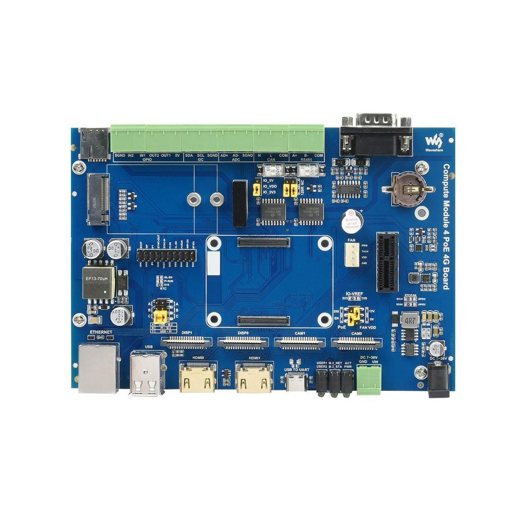 Raspberry Pi CM4 5G/4G IoT Industrial Control Motherboard.