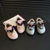 2024 Kids Plush Flats for Girls Winter New Fashion Korean Cute Style Soft Anti-slippery Versatile Chic Keep Warm Leather Shoes