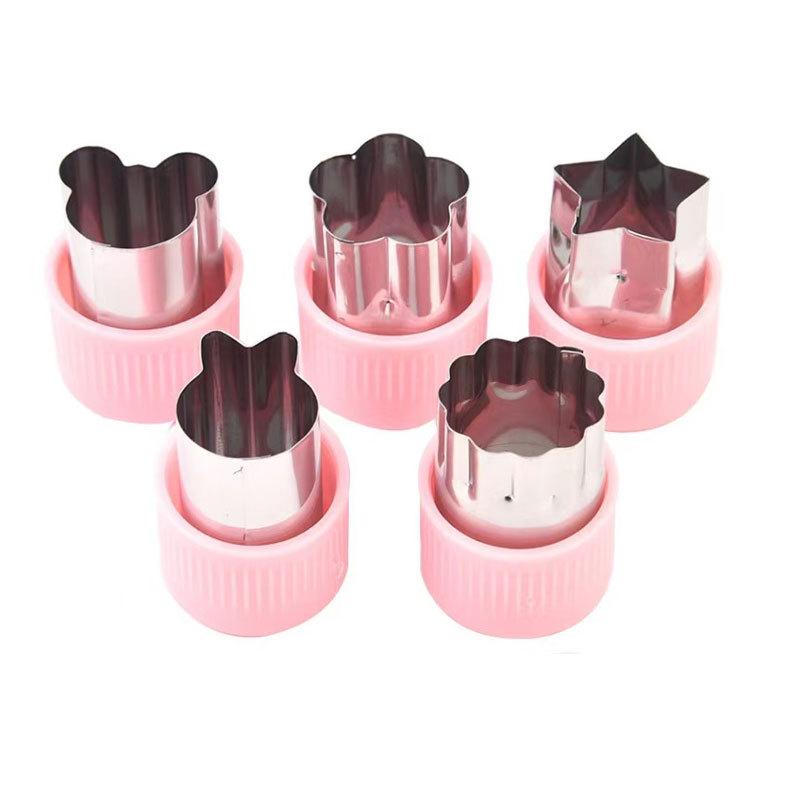 Stainless Steel Bow Tie Pasta, Wonton, and Dumpling Mold with Cartoon Fruit Shapes for Baby Food Supplement.