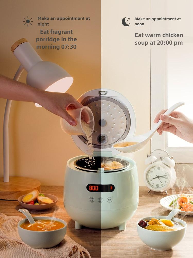 

1.2L Mini Non-stick Electric Rice Cooker Household Automatic Multi Cooker with Reservation Function 220V Fast Cooking 220V