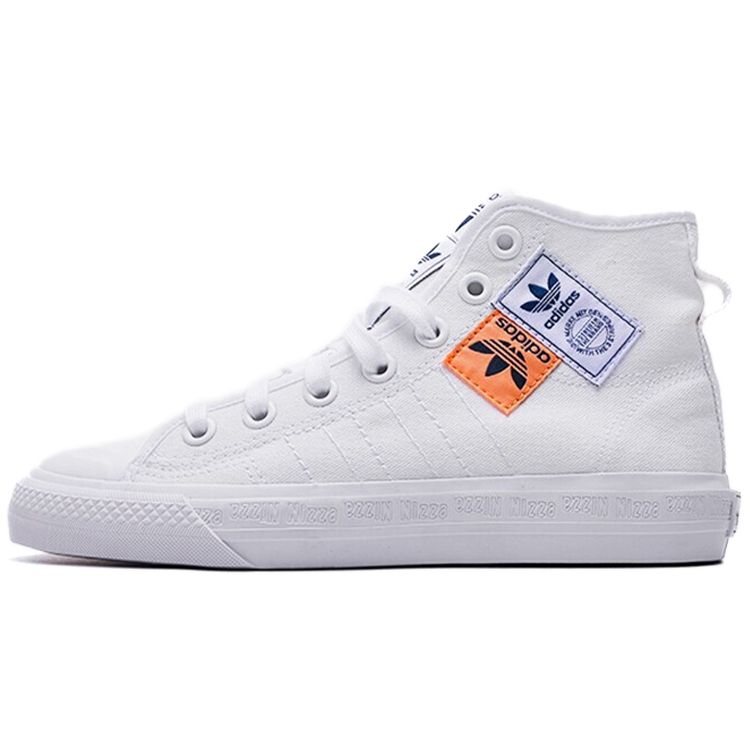 

Кроссовки унисекс adidas Nizza High RF Logo Patches White Cloud-White Ocean-Blue FX4028