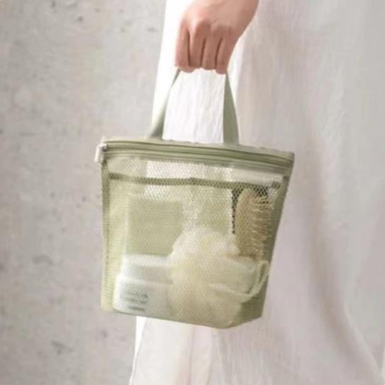 Mesh Makeup Toiletry Storage Bags Handbags Portable Travel Washing Body Shower Tools Organizer Hanging Cosmetic Organizer Pouch