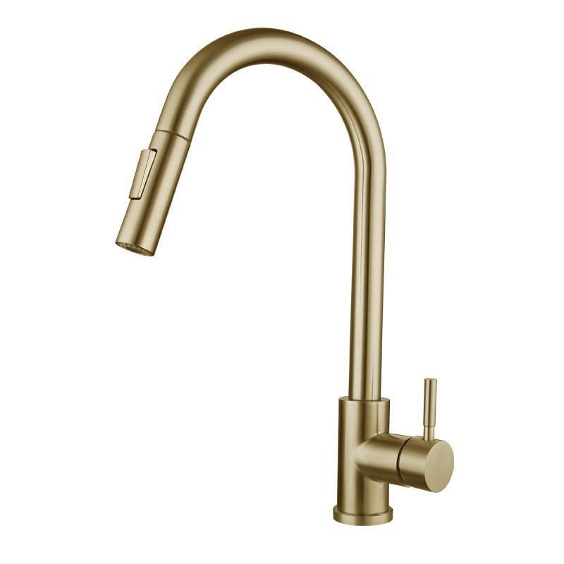 Grifo de Cocina Extraíble de Acero Inoxidable 304: Diseño Telescópico Giratorio Frío y Caliente