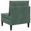 Mid Section Sofa with Storage Space Sea Green Velvet