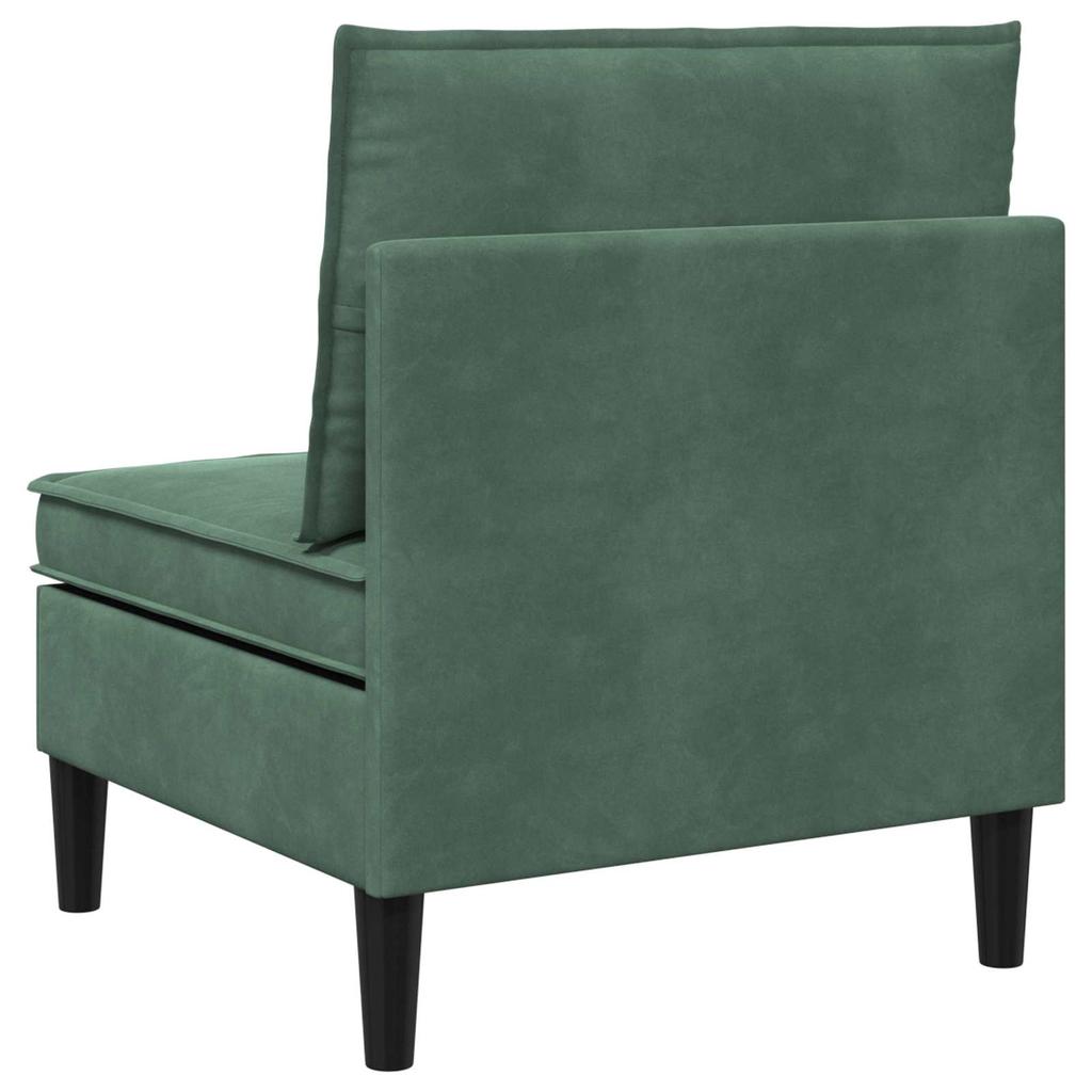 Mid Section Sofa with Storage Space Sea Green Velvet