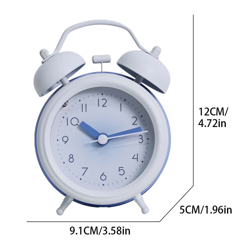 Ins Style Minimalist Alarm Clock Battery Powered (AA) Cute Clock for Home Office Decoration