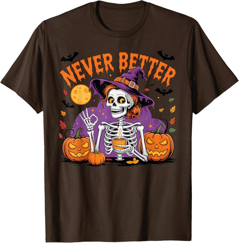 Skeleton Design Funny Coffe Drink Design Skeleton Unisex T-Shirt