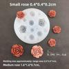 6-in-1 Rose with Leaves Mold: For Plaster, Resin, Mousse, and Aromatherapy