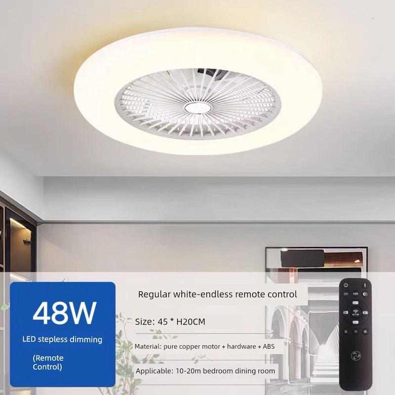 

Ceiling Fan Lamp New Arrival Living Room Integrated Mute Shaking Head Direct Blow Model-White 45Cm-48W Remote Control