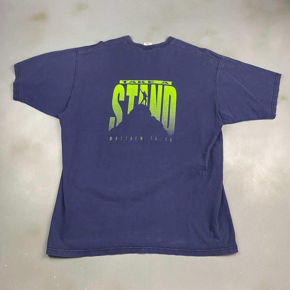 

VINTAGE 1998 Take A Stand Camp Geneva Navy TShirt sz XL Adult Unisex T-Shirt XL