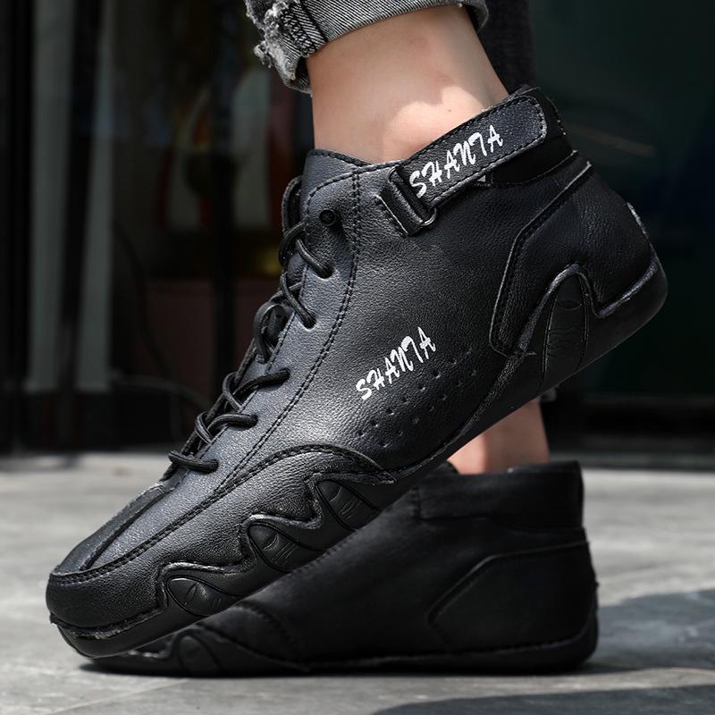 Large Size Men's Martin Boots - Mid-Cut Casual Shoes for Autumn/Winter