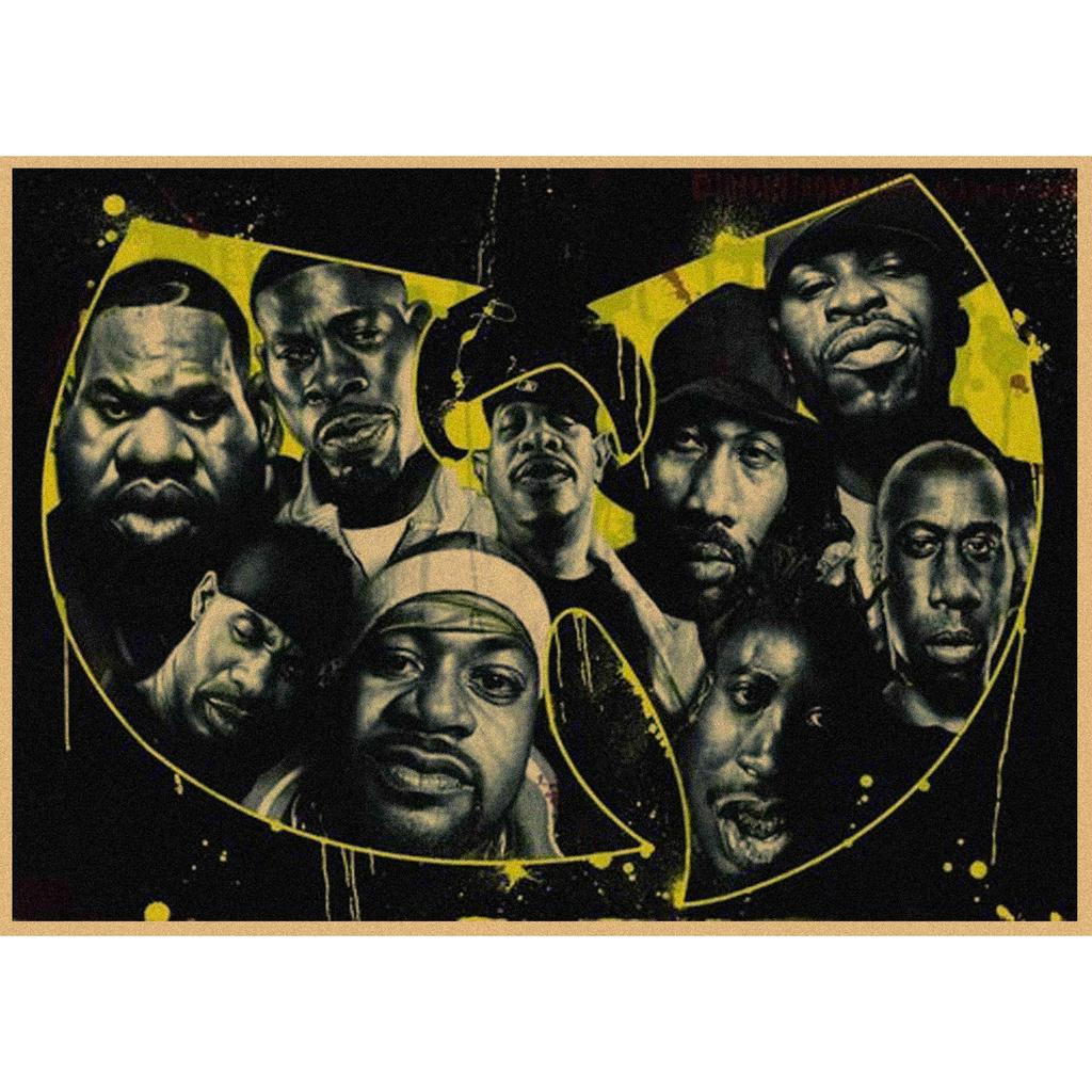 Wudang Style Wu Tang Clan Retro Kraft Paper Poster for Bar/Cafe