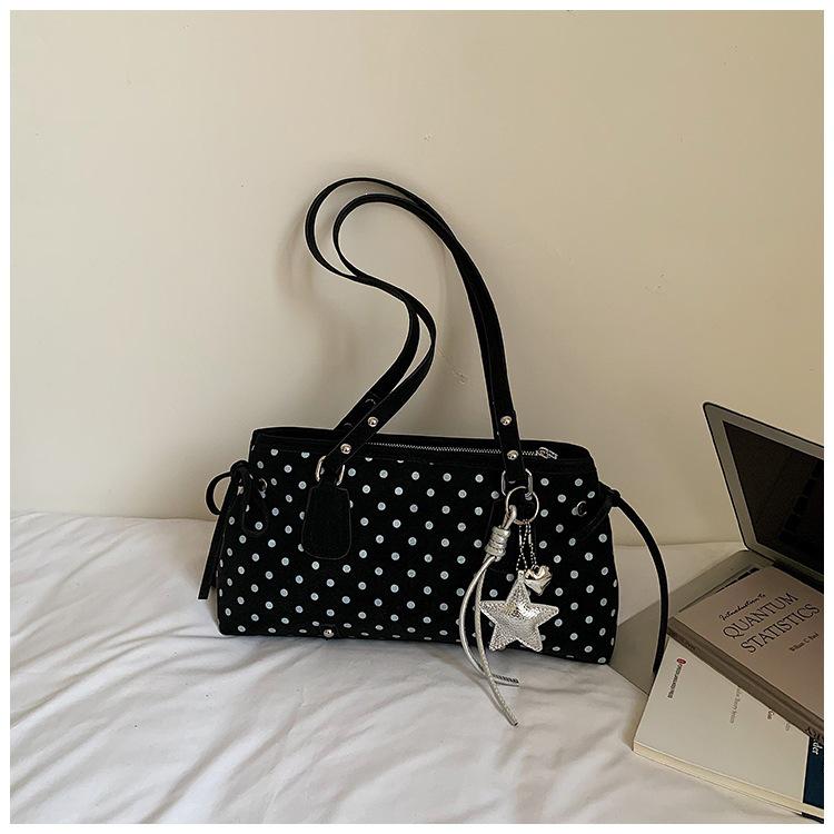 Spring 2026 Fashionable Women's Polka Dot Shoulder Bag