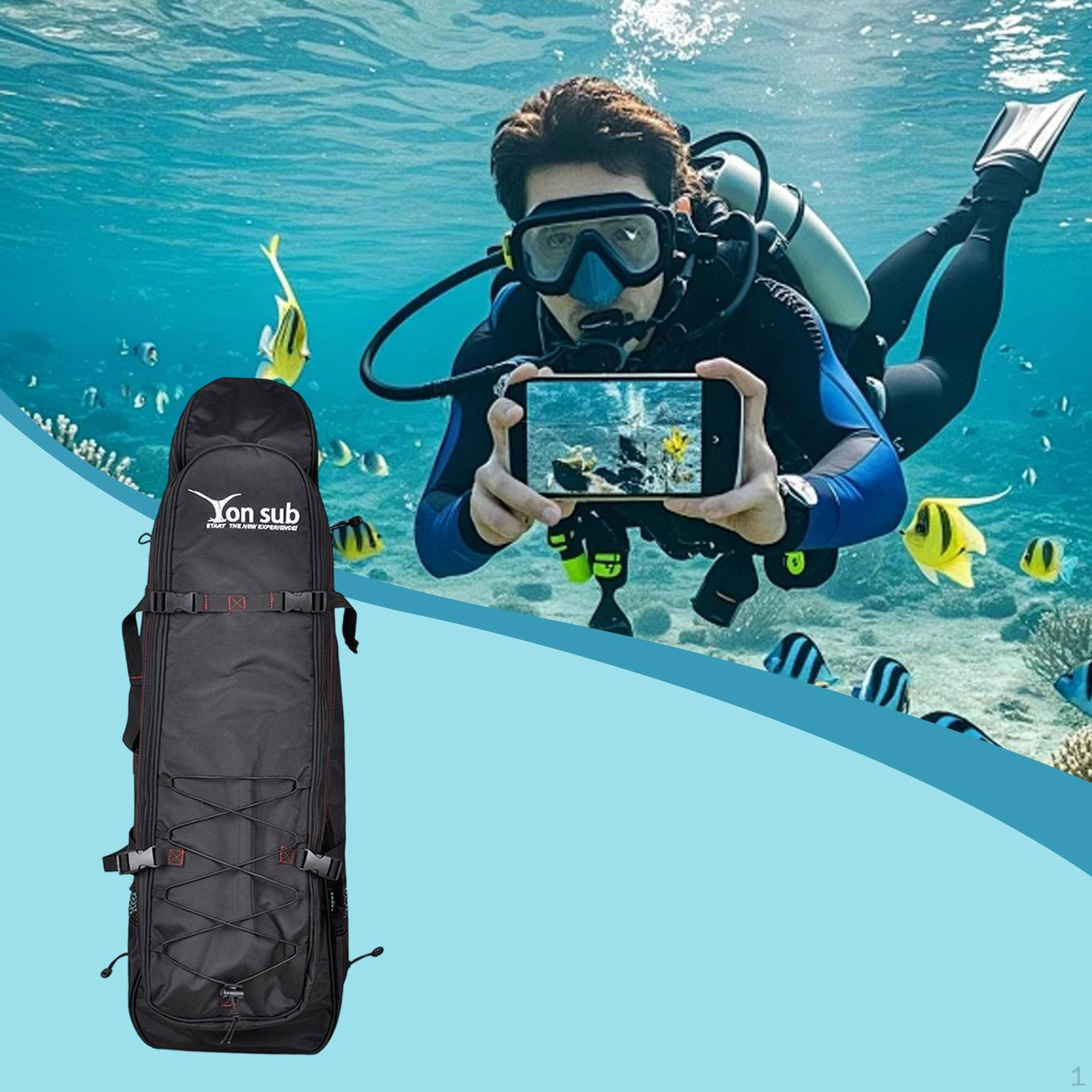

Long Fins Storage Bag Adjustable Outdoor Versatile Utility Backpack
