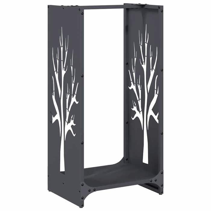 VidaXL Portant de bois chauffage anthracite 40x30x80 cm, support à bûches de cheminée, support à bûches, support à bûches 864227