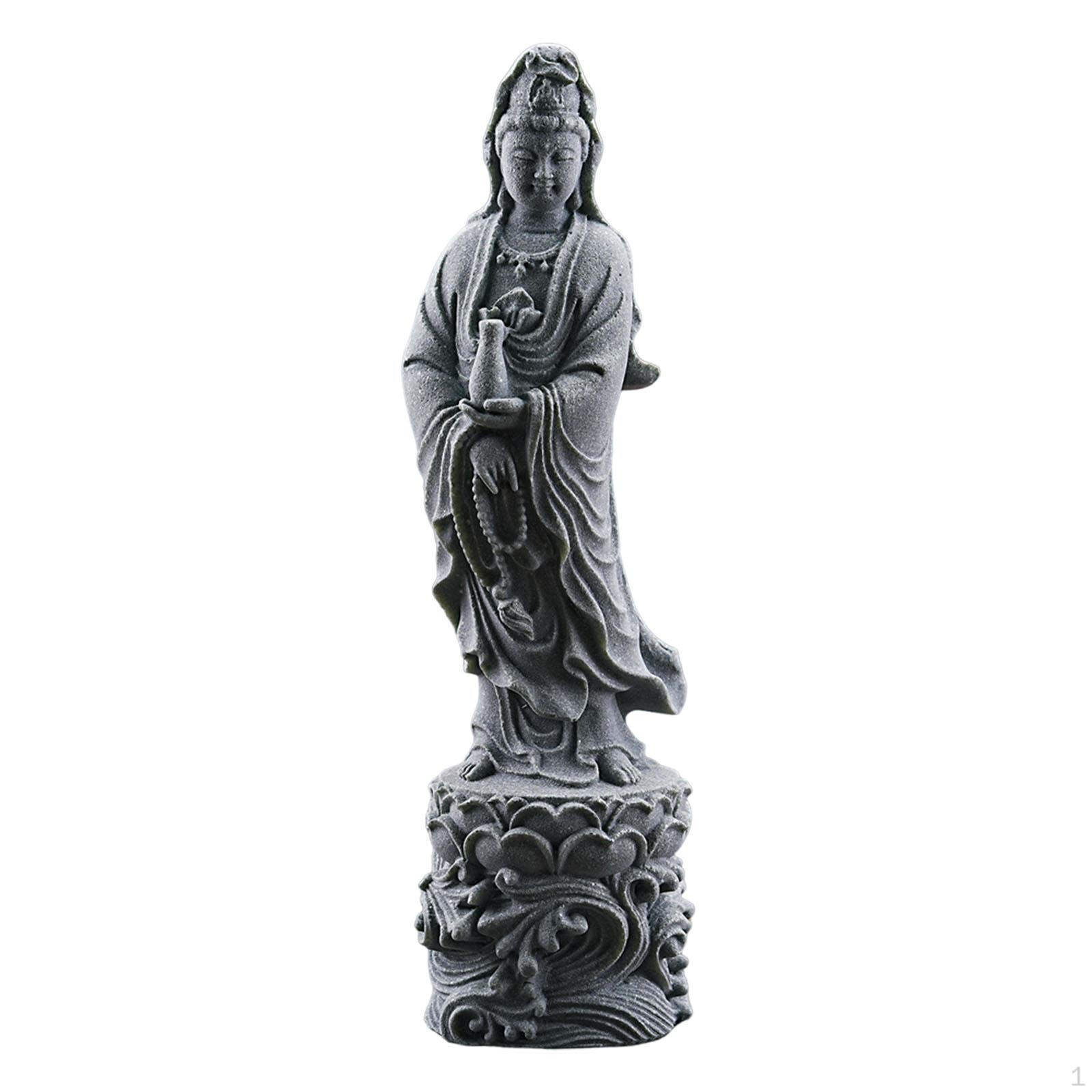 

Guan Yin Statue Buddhist Figurine Resin Sculpture Female Buddha Ornament Detailed Craftwork with Style B