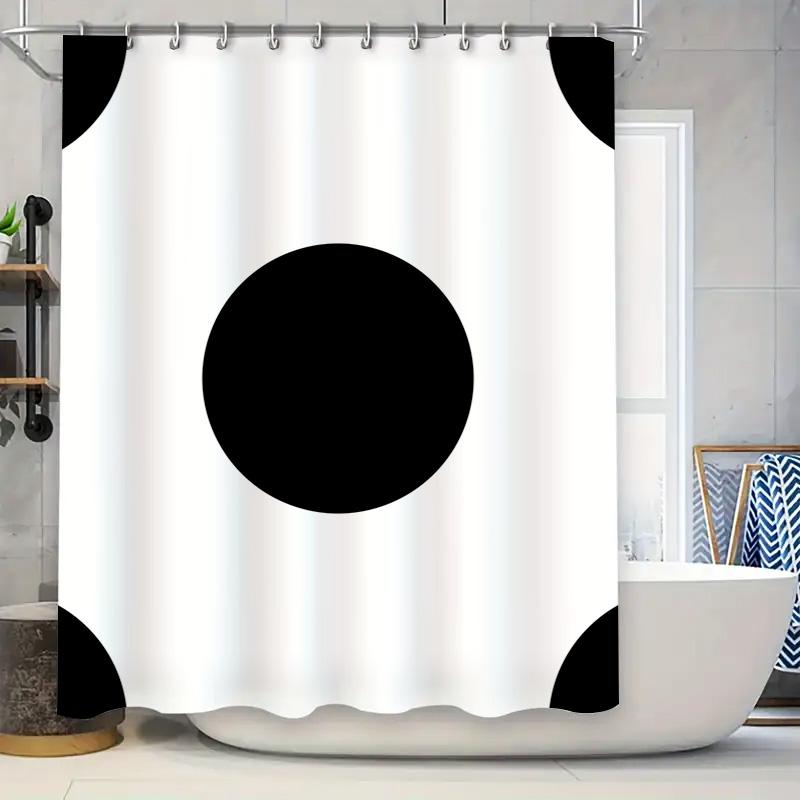 

Black/White Bathroom Shower Curtain Waterproof Fabric For Bathtub Decor Home Decoration W60H190(CM)-1 Pcs