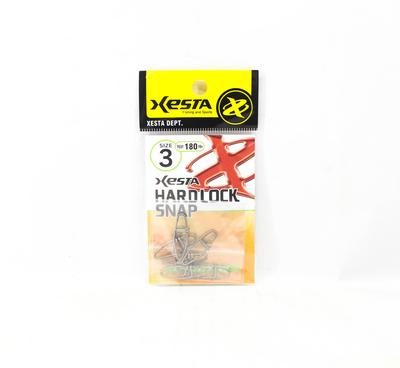 Xesta Hard Lock Snap Silver Size 3 180 Lb , 7 Pieces (1744)
