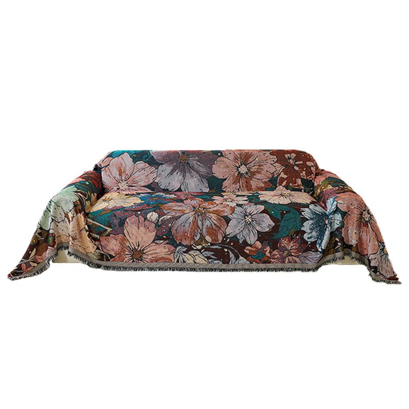 Chenier Flowering Sofa Cover Cloth Is Universal In All Seasons Anti-Cat Scratching Sofa Towela Whole Cover Is Resistant To Dirt