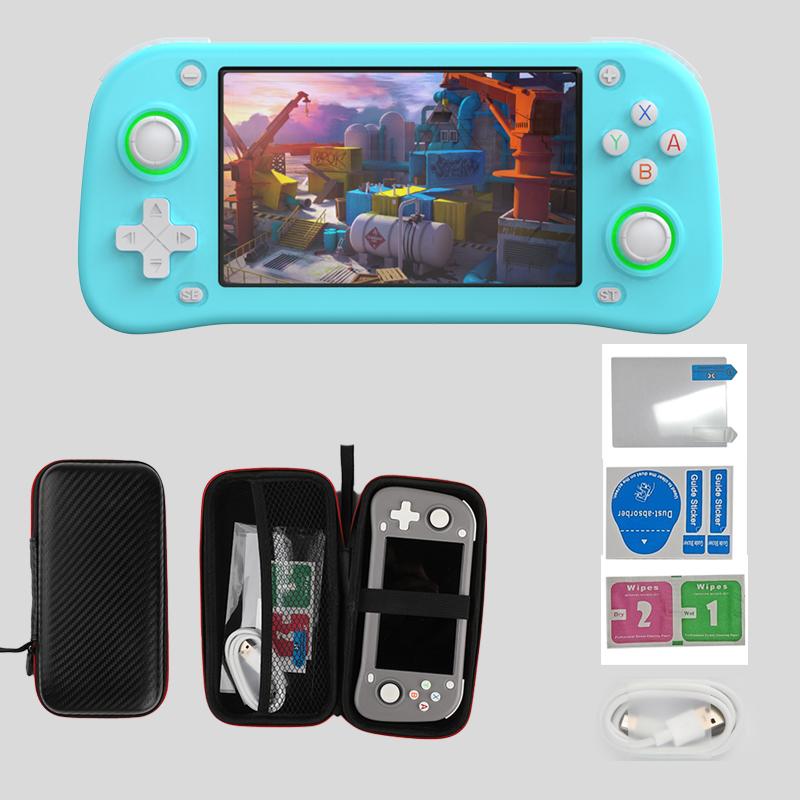 XF43 Retro Handheld-Spielekonsole Linux-System 4,3 Zoll IPS-Bildschirm Tragbarer Taschen-Videoplayer 64 GB 128 GB Spiele