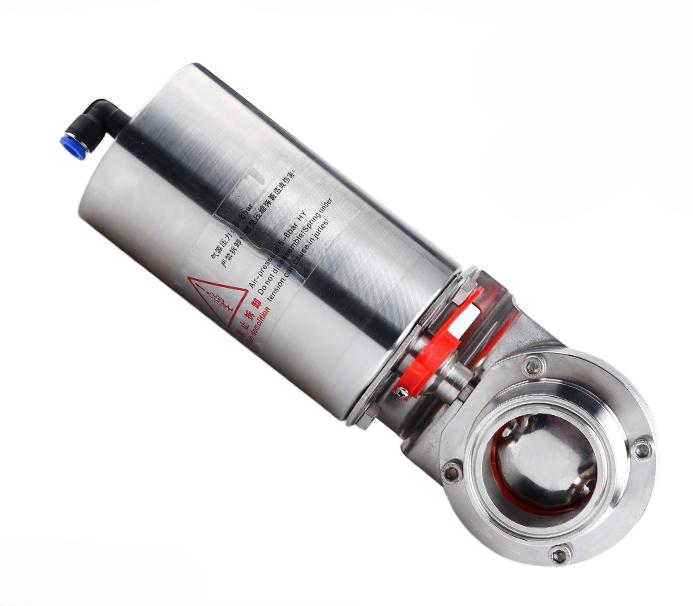 19-108mm Pipe 1.5" 2" -4" Tri Clamp 304 316L Stainless Steel Sanitary Butterfly Valve With Pneumatic actuator For Home Brew