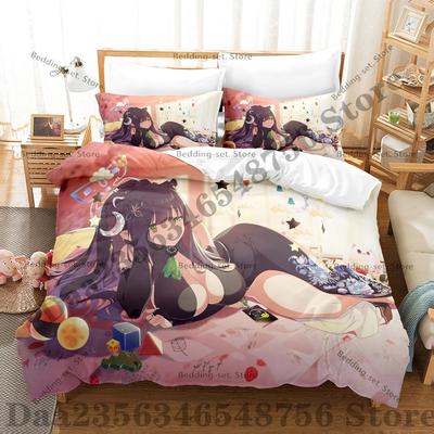 Sunohara Shun Blue Archive Bedding Set Single Twin Full Queen King Size Bed Set Adult Bedroom Duvetcover Sets Anime Bed