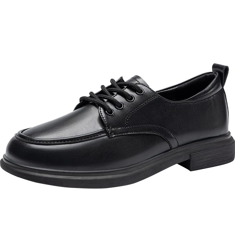 ZHR Women s Academy Style Retro Round Toe Flat Loafers 39