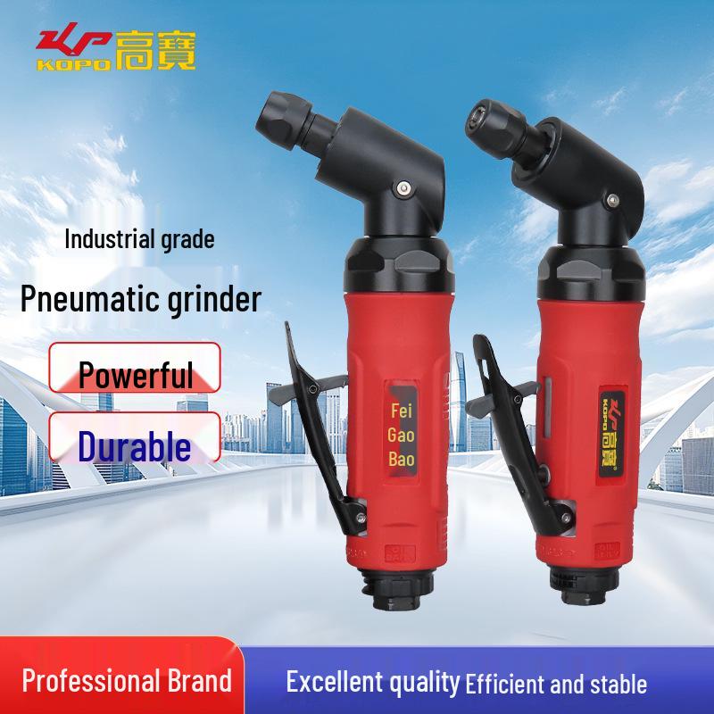 Gaobao 115° Pneumatic Die Grinder - Angled Head Air Grinder for Tire Repair, Mold Polishing, and Burr Trimming