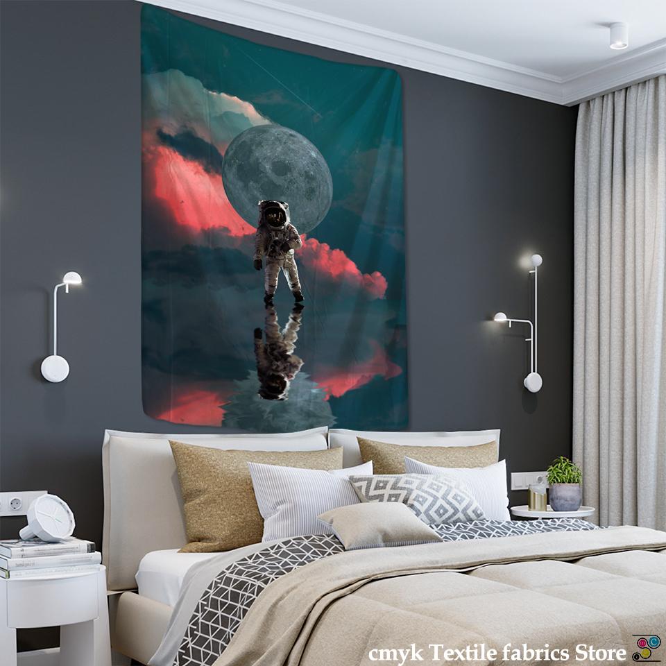 Science Fiction Oil Painting Tapestry Wall Hanging Bohemian Cartoon Hippie Psychedelic Carpet Art Room Home Decor