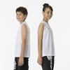 Mizuno NaviDry Training Wear Tank Round UPF Top, Shirt, Neck, Sleeveless, Junior, Moisture-Wicking, Quick-Drying, 15, Unisex, 32MAB499, White/Black