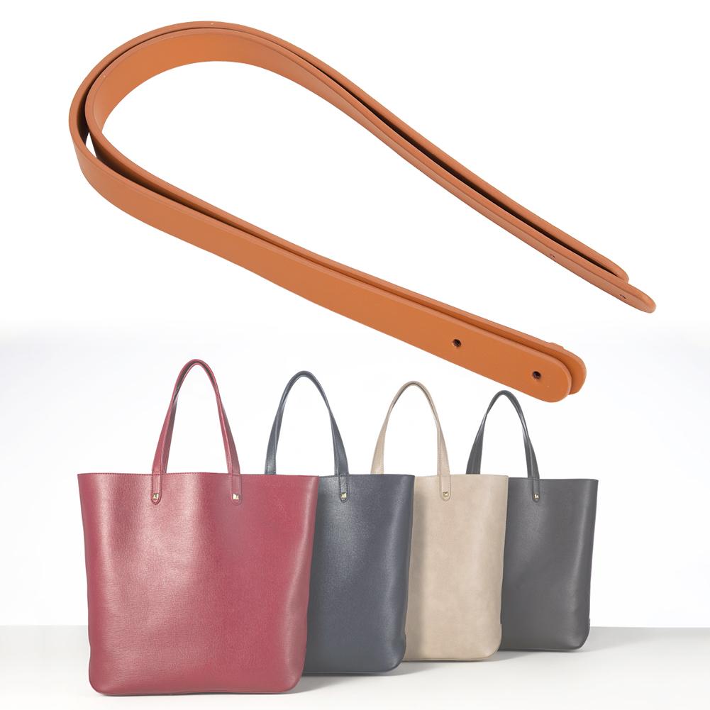 2Pcs Bag Hand Strap Split Leather DIY Hand Made Handbag Parts with 8 Set Bronze Rivets