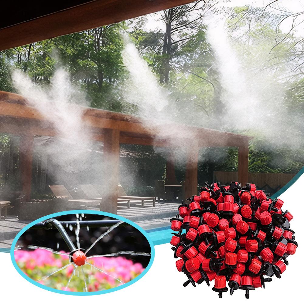 500-100Pcs 1/4 Inch Adjustable Irrigation Drippers Rotating Sprinklers Micro Drip Irrigation Sprinklers for Balcony Greenhouse